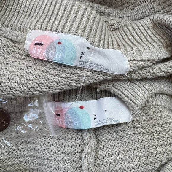 New Free People Hailee Sweater Set Small Grey Taupe 2 Piece Wide Leg Knit Lounge - Picture 4 of 8